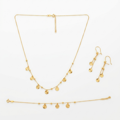 Circles charms - 21k gold set