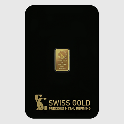 1g - 24k Swiss gold bar