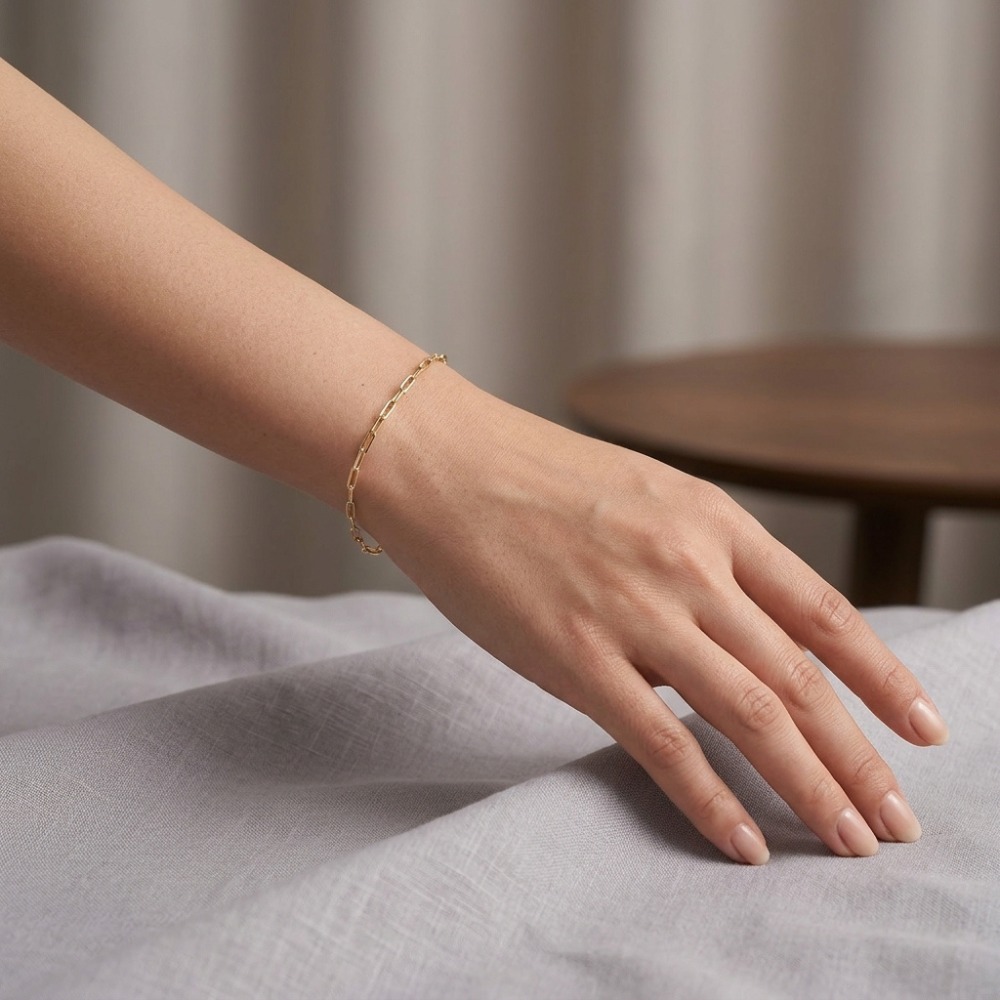 Dainty Paperclip Chain Bracelet
