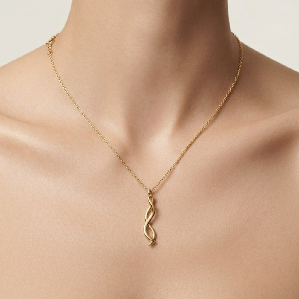 Twin Flame Pendant Necklace