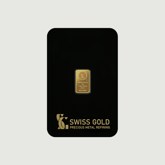 2g - 24k Swiss gold bar