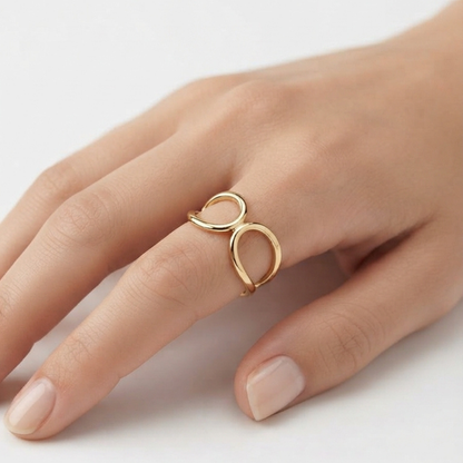 Openwork Wave Yellow Gold Ring