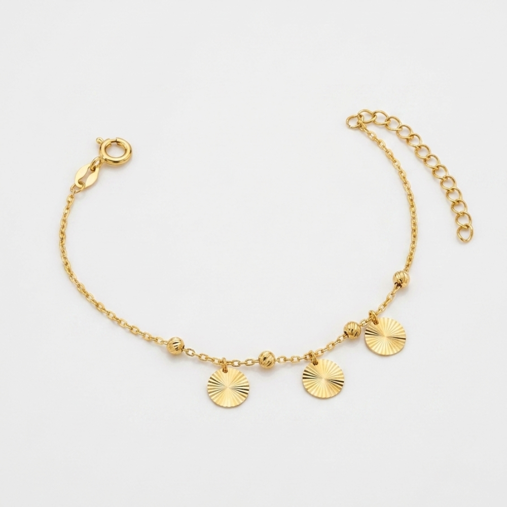 Circles charms - 21k gold set