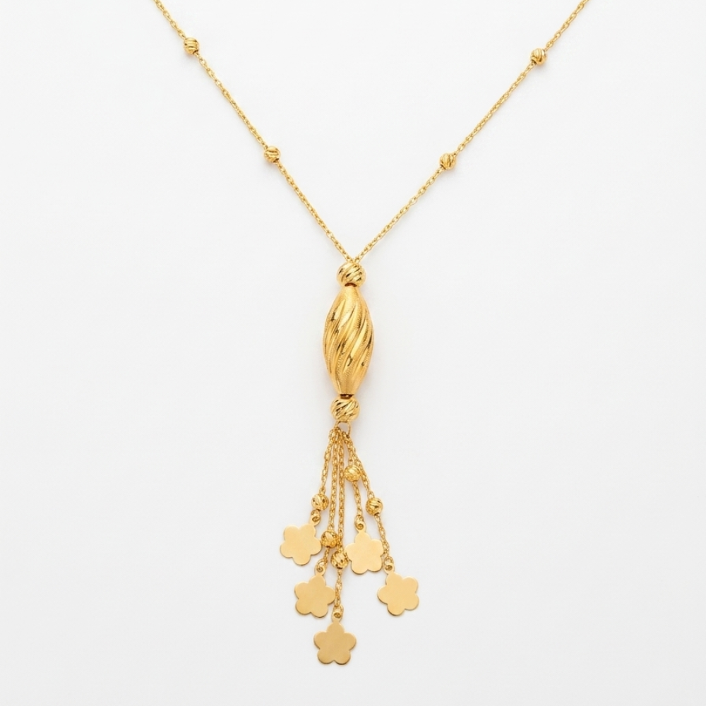 Solstice Tassel - 21k gold lariat