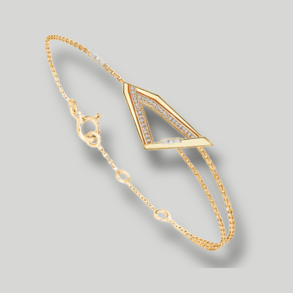Geometric Glamour – irregular quadrilateral bracelet