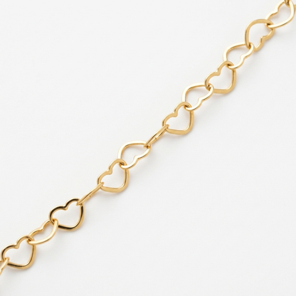 Open Heart Link Chain Necklace