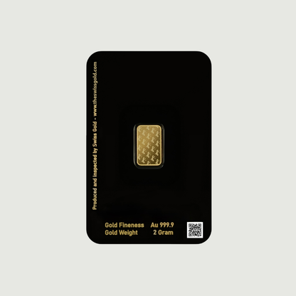 2g - 24k Swiss gold bar