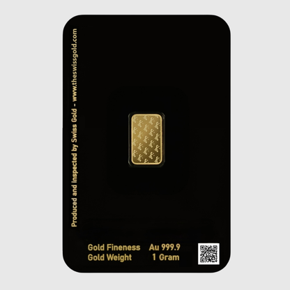 1g - 24k Swiss gold bar
