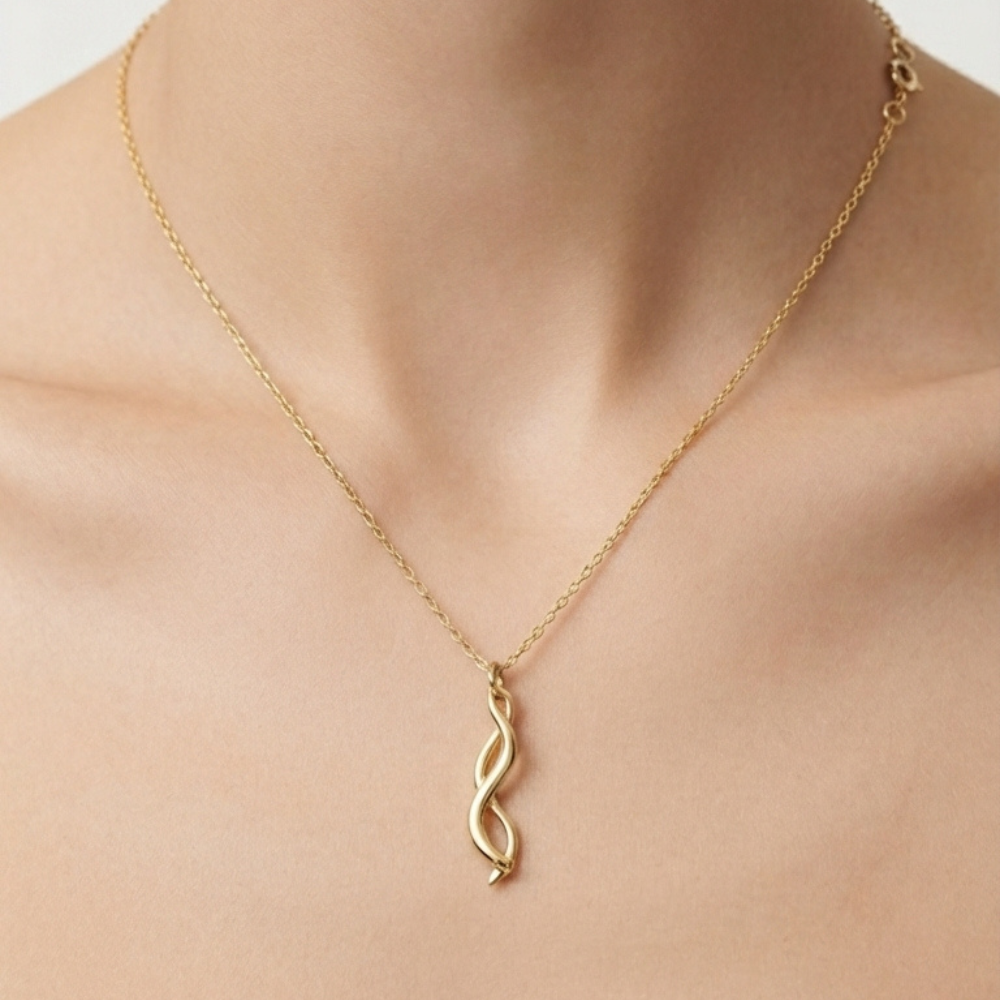 Twin Flame Pendant Necklace