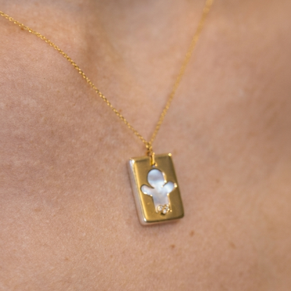 Mama's Baby Mother of Pearl & Diamond Necklace