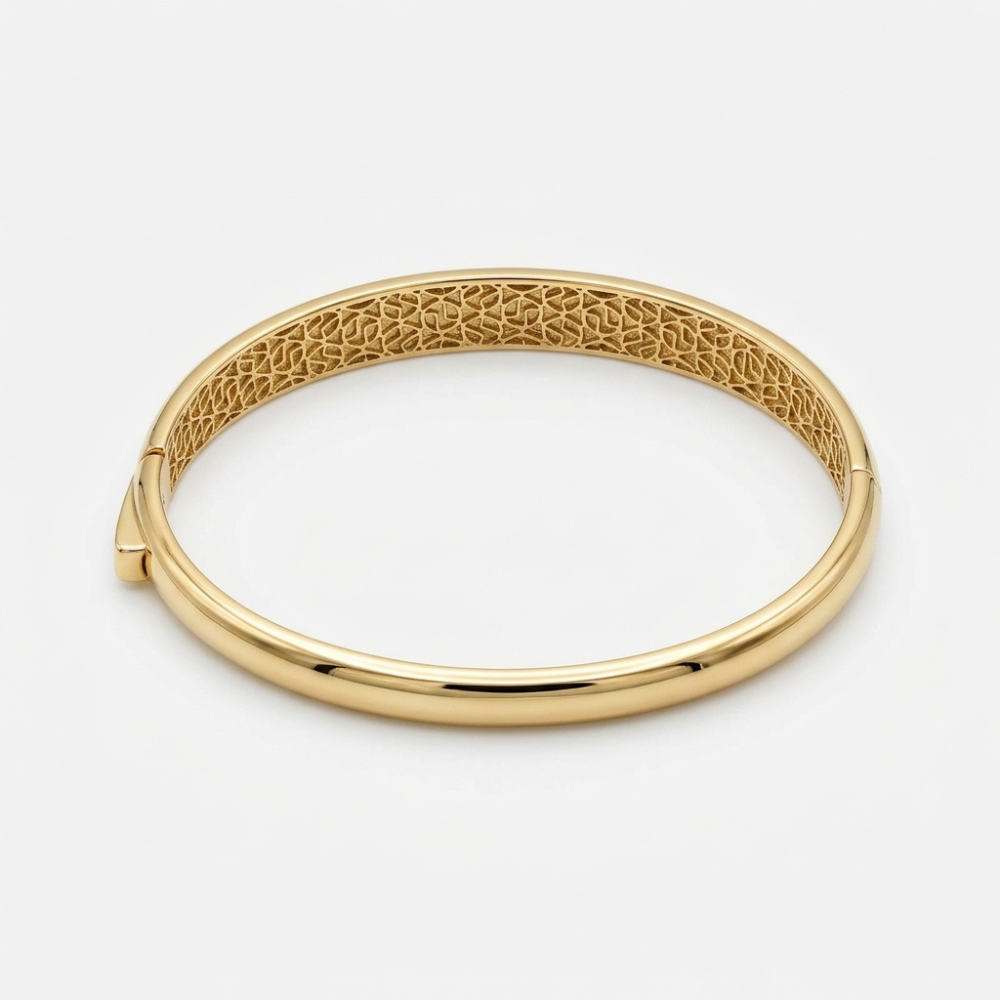 Filigree Interior Hinged Bangle