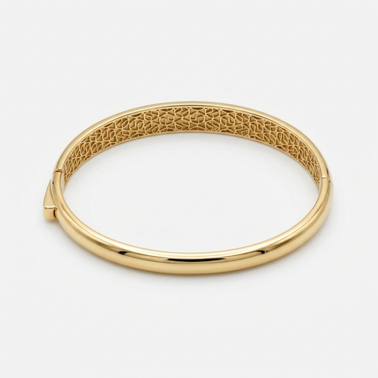 Filigree Interior Hinged Bangle