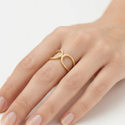 Openwork Wave Yellow Gold Ring