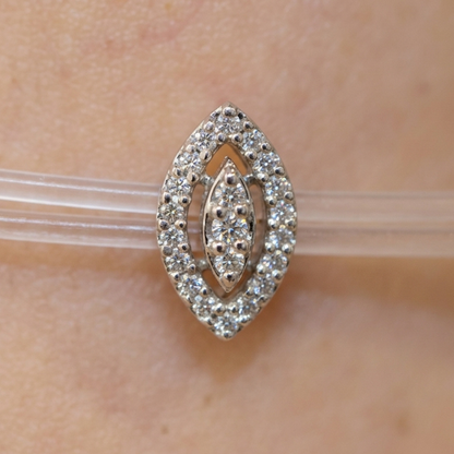 Clear Choker White Gold Diamond Pendant