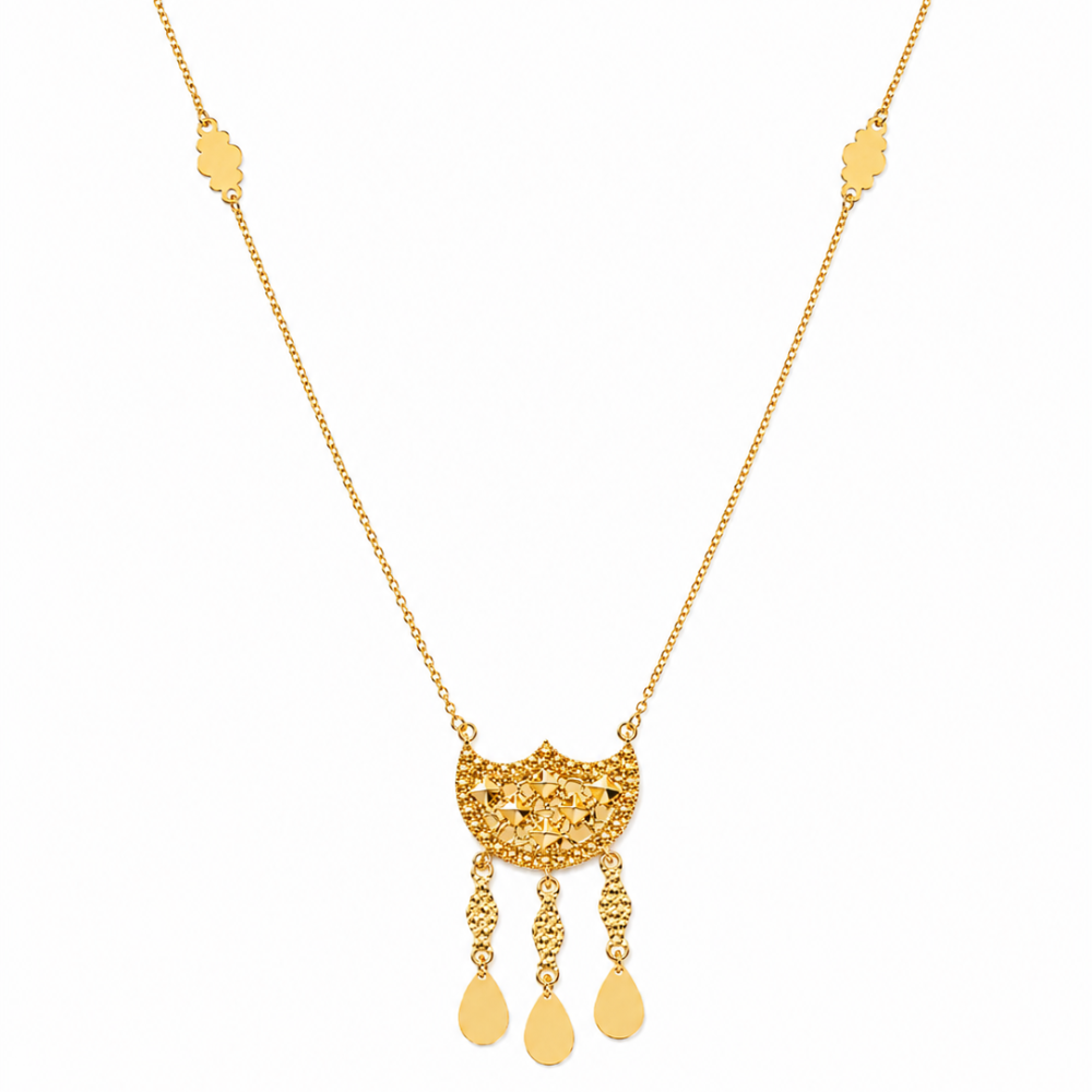 Heritage - 21k gold lariat necklace