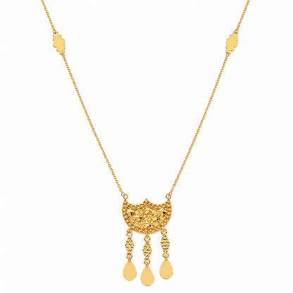 Heritage - 21k gold lariat necklace