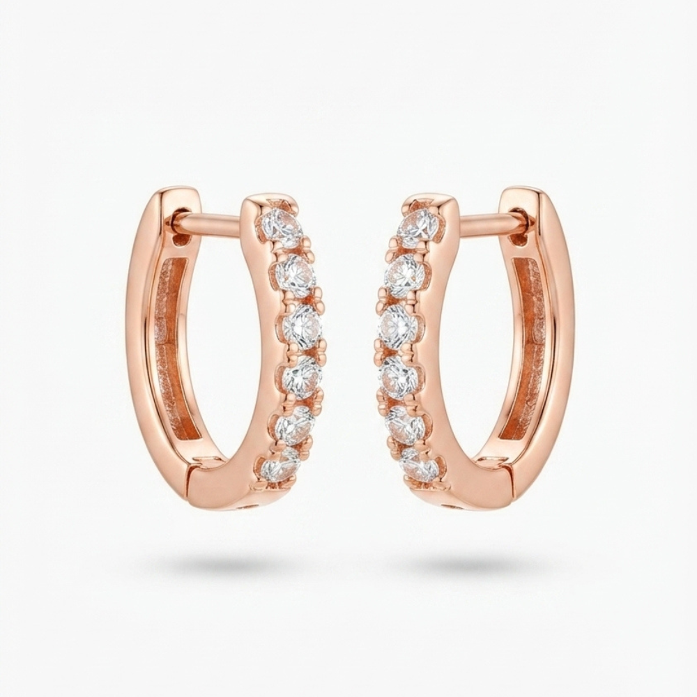 Mini Diamond Hoop Earrings