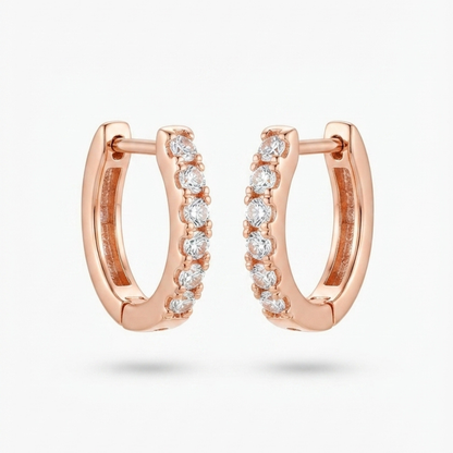 Mini Diamond Hoop Earrings