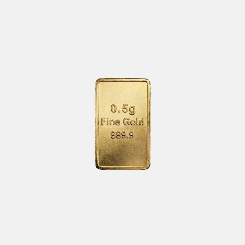 0.5g Swiss Fine Gold Minted Bar