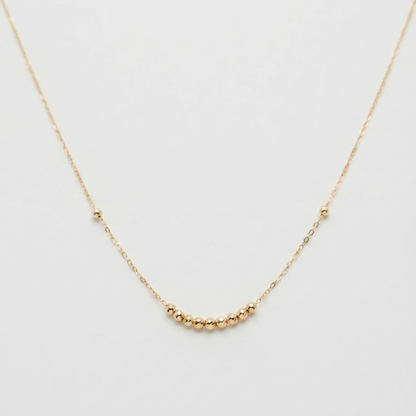 Straight Line Mini Balls gold necklace