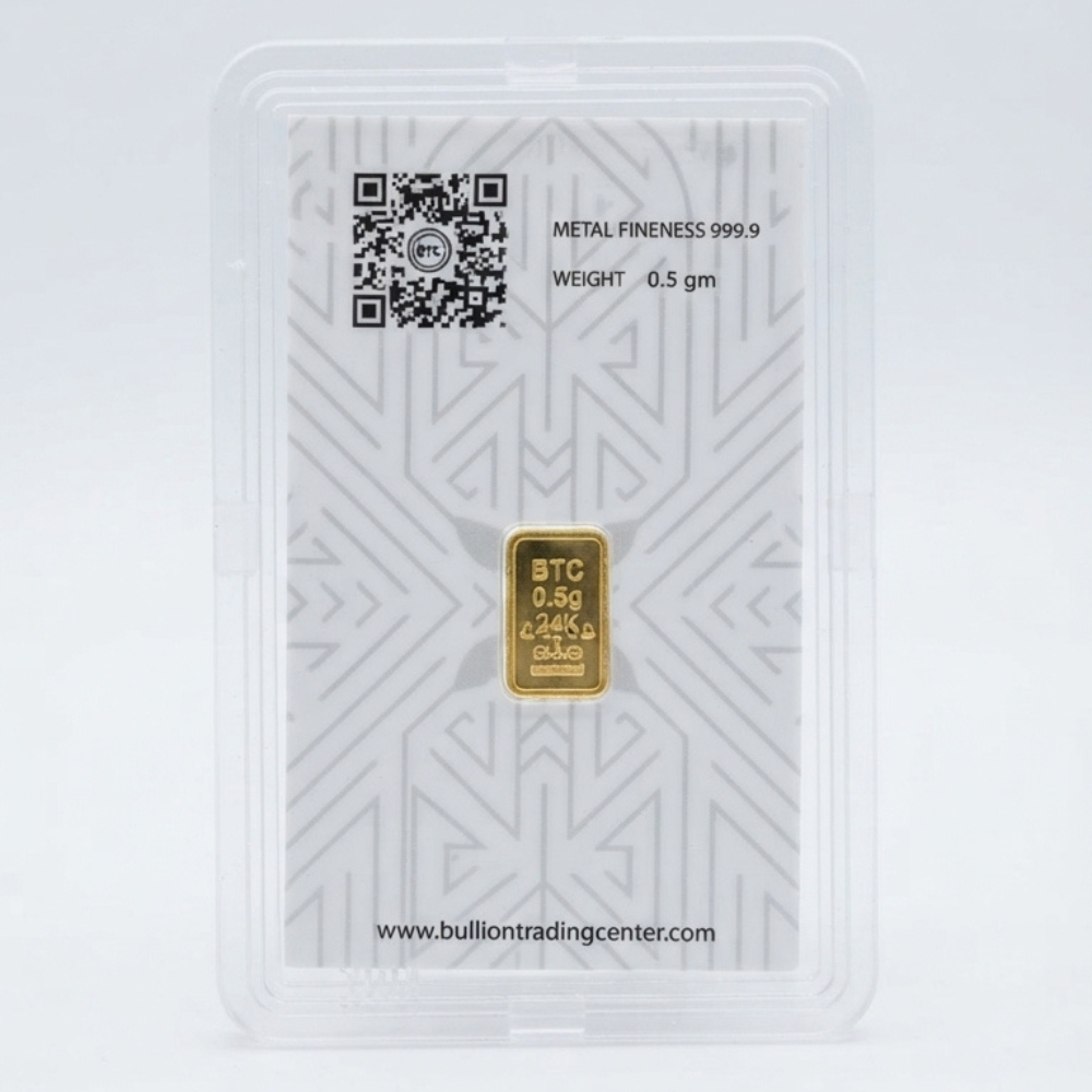 0.5g Swiss Fine Gold Minted Bar