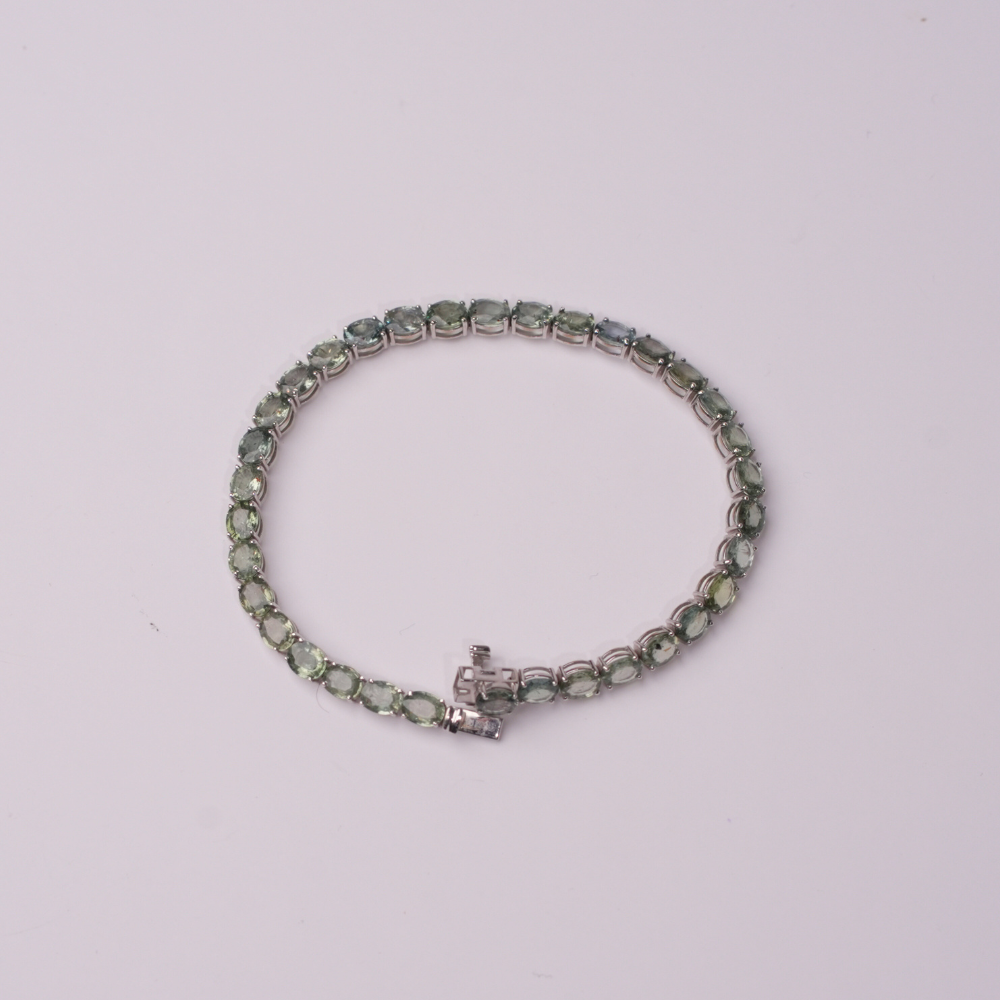 Green Sapphire tennis bracelet