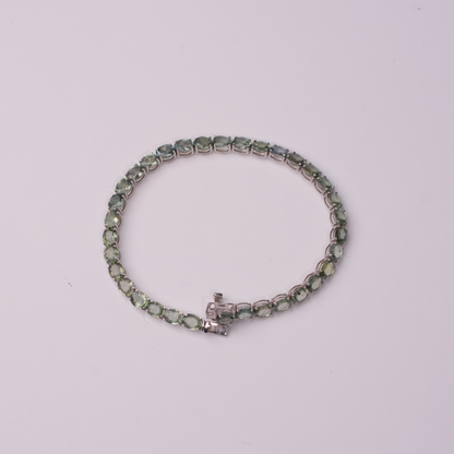 Green Sapphire tennis bracelet