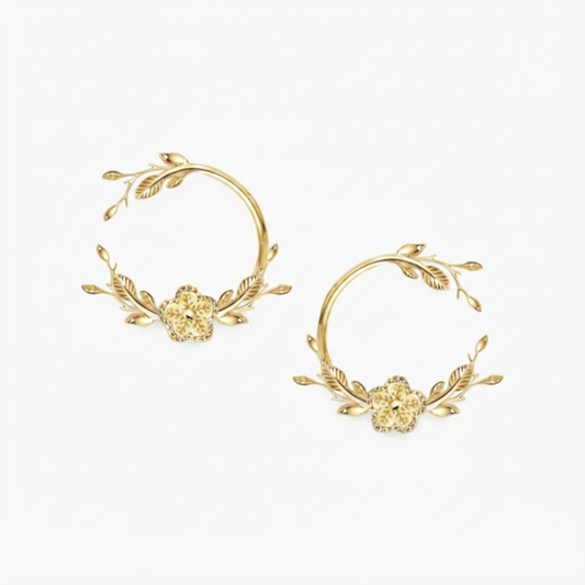 FLORA – CFL gold earrings