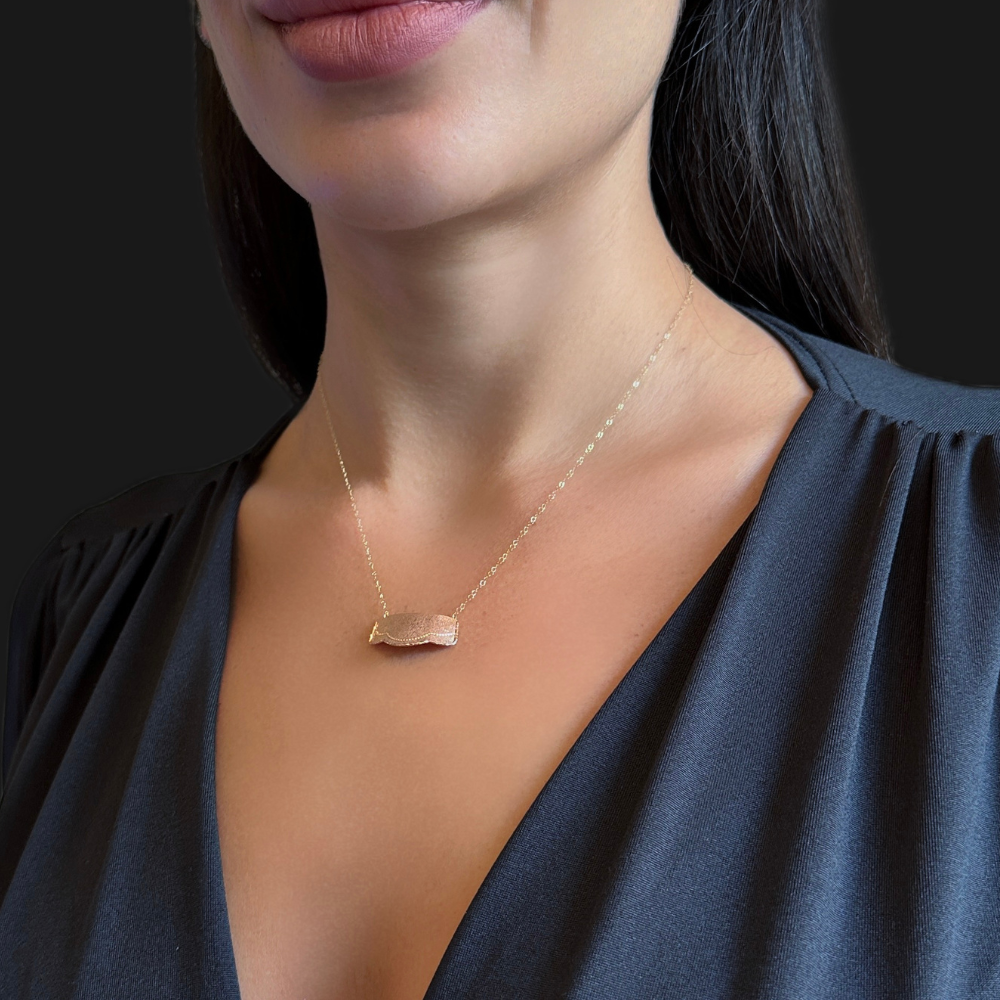 Irregular shape Rose gold necklace