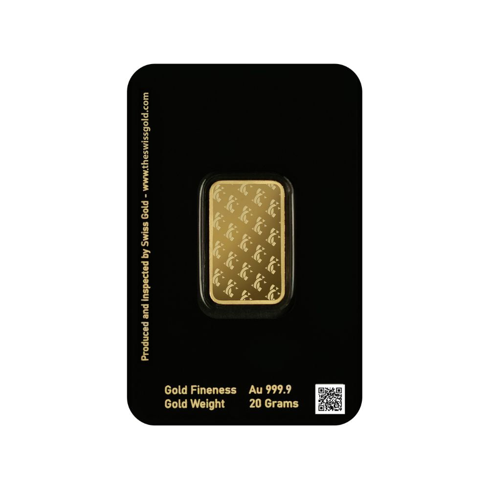 Gold bar on a black card with K gold markings