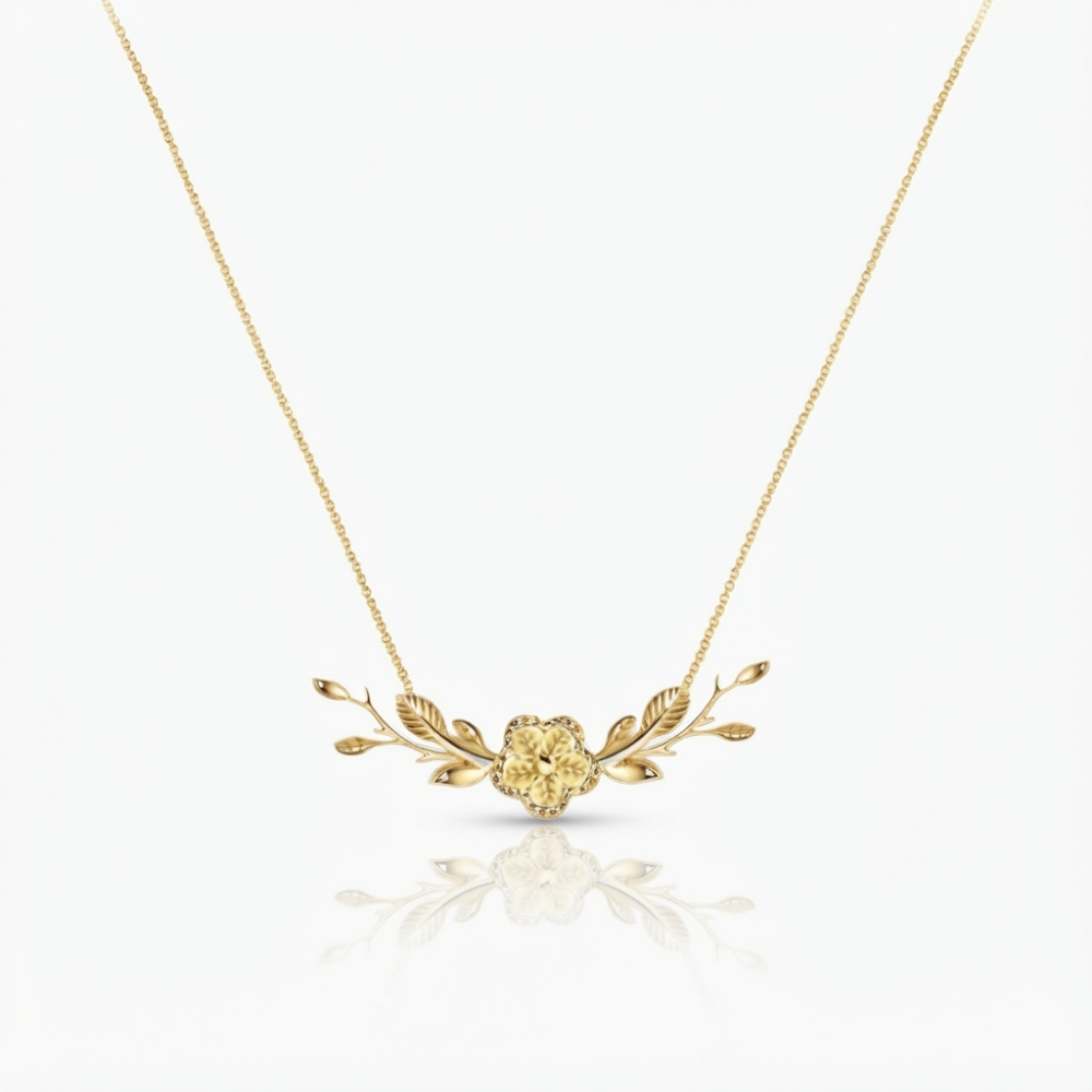 FLORA – flower and leaves necklace