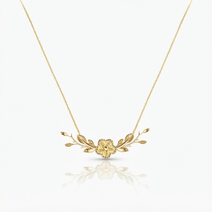 FLORA – flower and leaves necklace