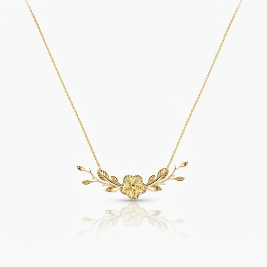 FLORA – flower and leaves necklace