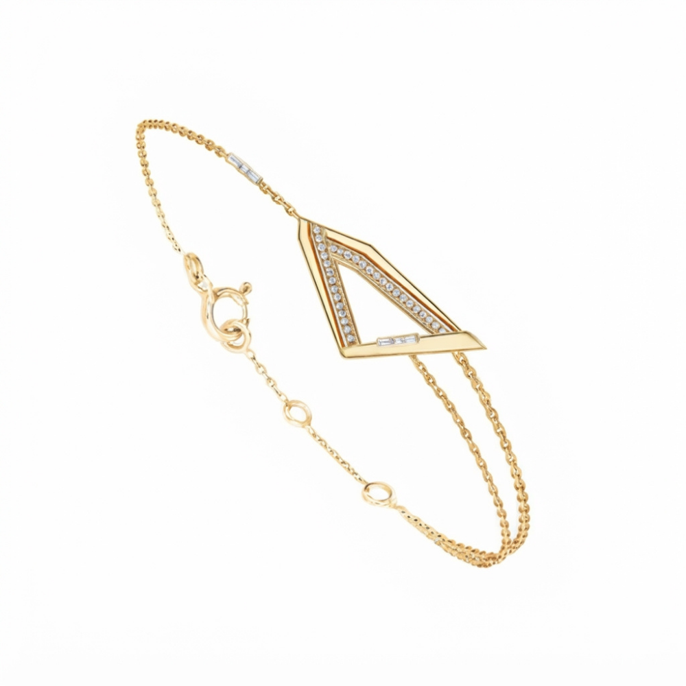 Glamour Geométrico – pulseira quadrilátera irregular