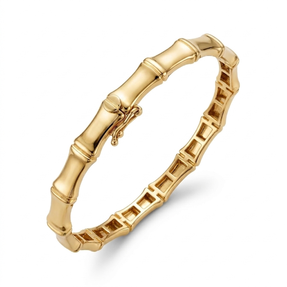 Bamboo Link Gold Bracelet