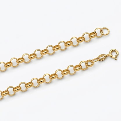 Rolo Link Yellow Gold Chain Necklace