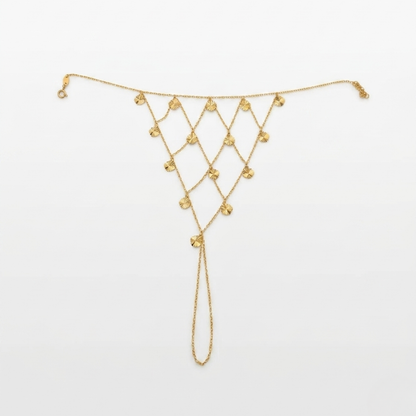 Handchain - 21k gold ring bracelet