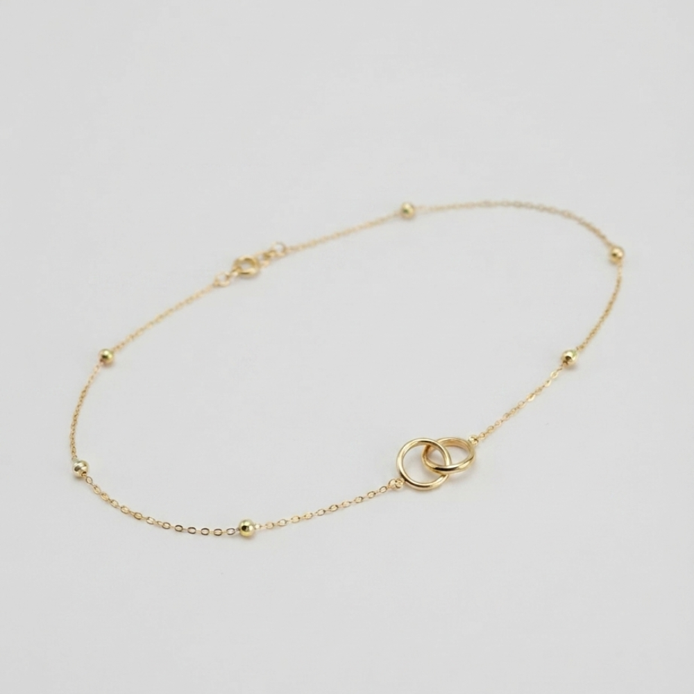 Rings link 18k gold bracelet
