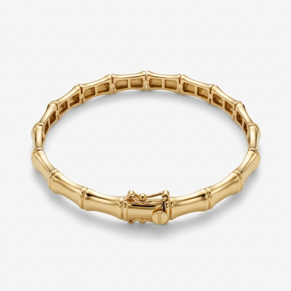 Bamboo Link Gold Bracelet
