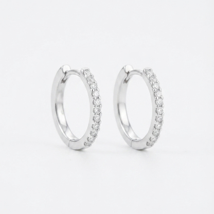 Mini Diamond Hoop Earrings