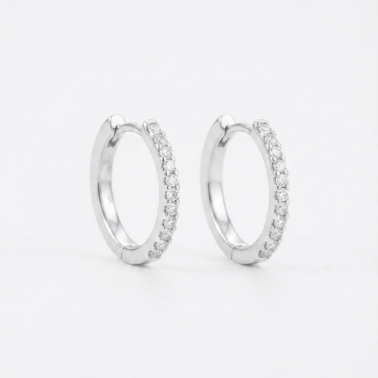 Mini Diamond Hoop Earrings