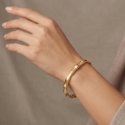 Bamboo Link Gold Bracelet
