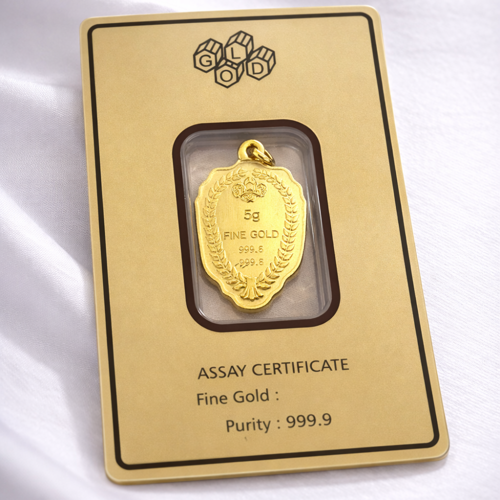 5g de Ouro 24K - Pendente Rosas