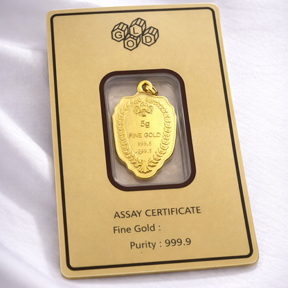 5g de Ouro 24K - Pendente Rosas