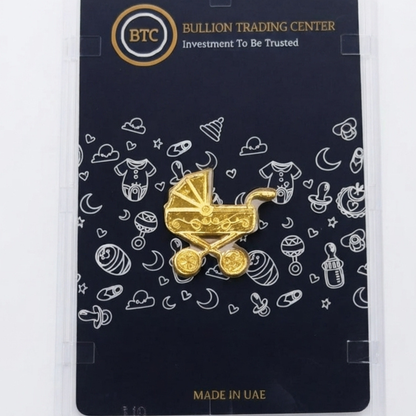 2.5g Baby Stroller Keepsake Gold