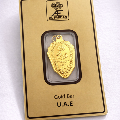 5g de Ouro 24K - Pendente Rosas